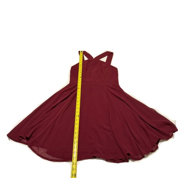 Lulu's Forevermore Skater Style Halter Dress Maroon Burgundy Women’s Medium - Picture 8 of 10